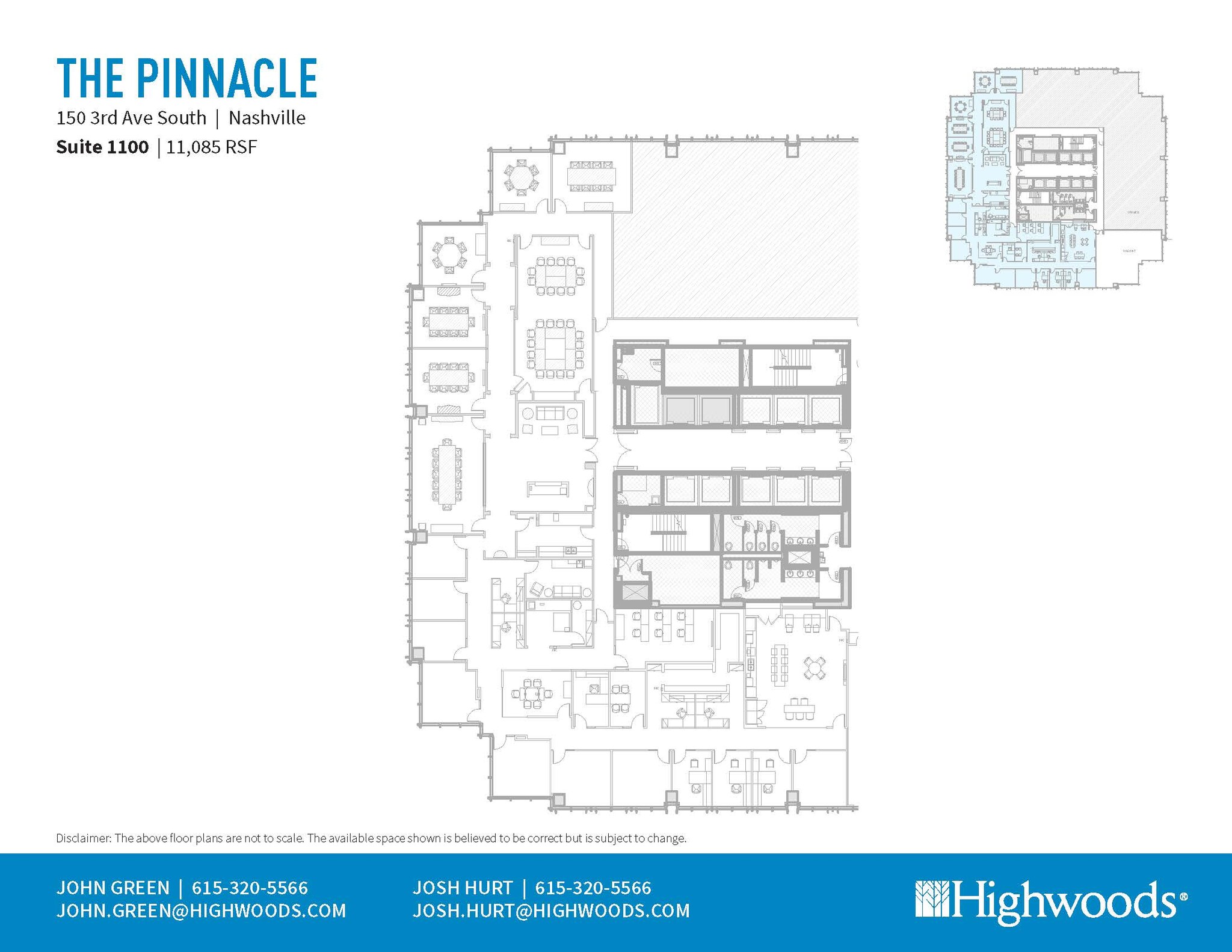 150 3rd Ave S, Nashville, TN à louer Plan d’étage- Image 1 de 1