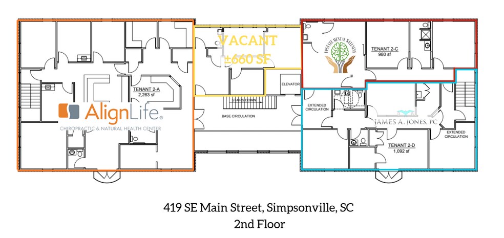 419 SE Main St, Simpsonville, SC à louer - Plan d’étage - Image 3 de 10