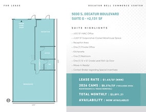 5030 S Decatur Blvd, Las Vegas, NV for lease Floor Plan- Image 1 of 1