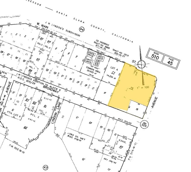 20 S Santa Cruz Ave, Los Gatos, CA for lease - Plat Map - Image 2 of 27