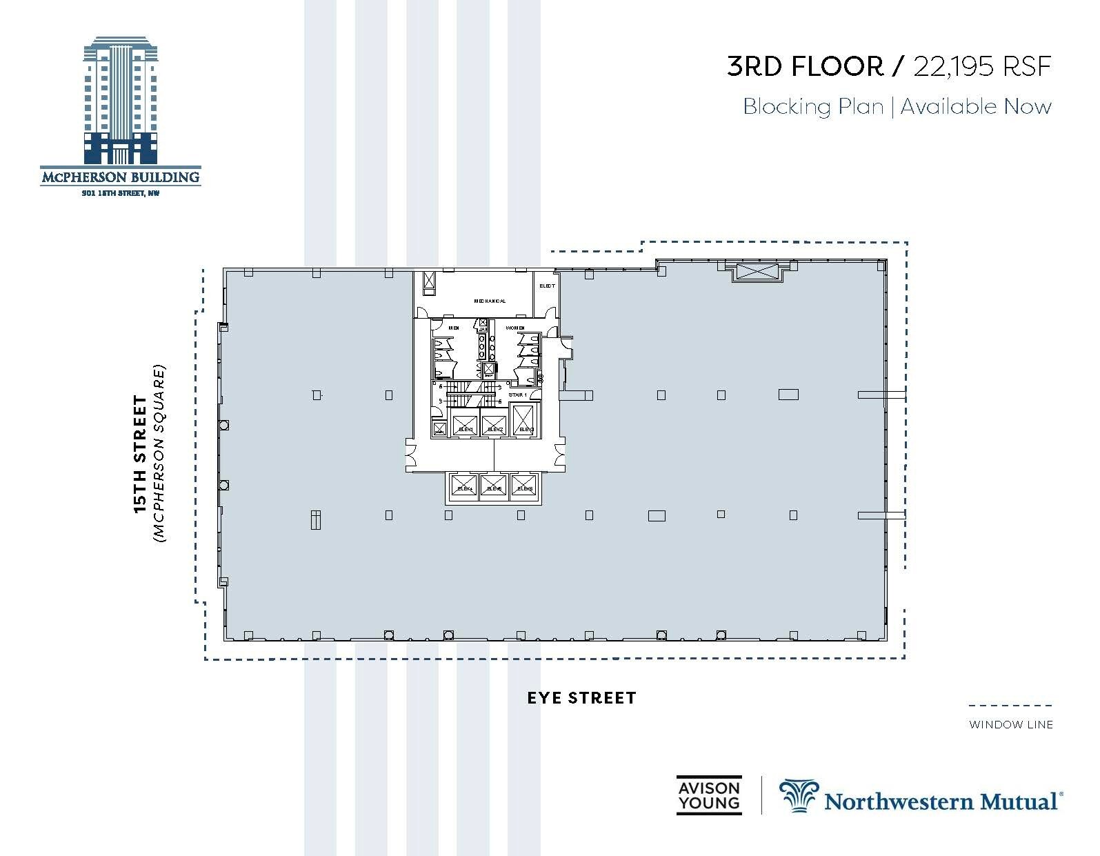 901 15th St NW, Washington, DC à louer Plan d’étage- Image 1 de 2