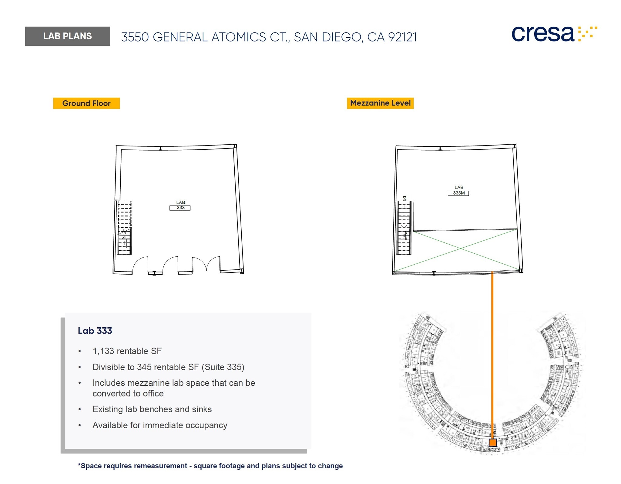 3550 General Atomics Ct, San Diego, CA for lease Floor Plan- Image 1 of 1