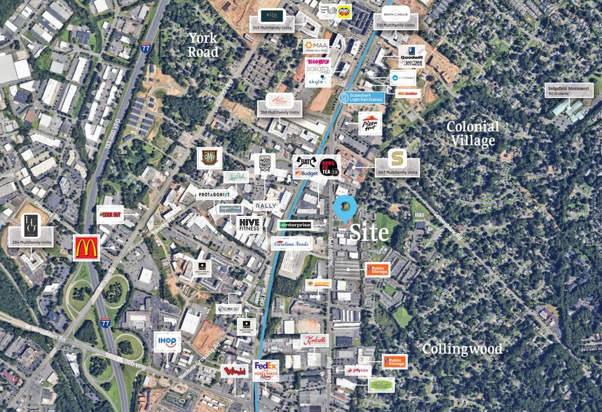 4217 South Blvd, Charlotte, NC for lease - Aerial - Image 3 of 3