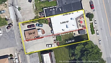 8508-8510 N 30th St, Omaha, NE - AERIAL  map view
