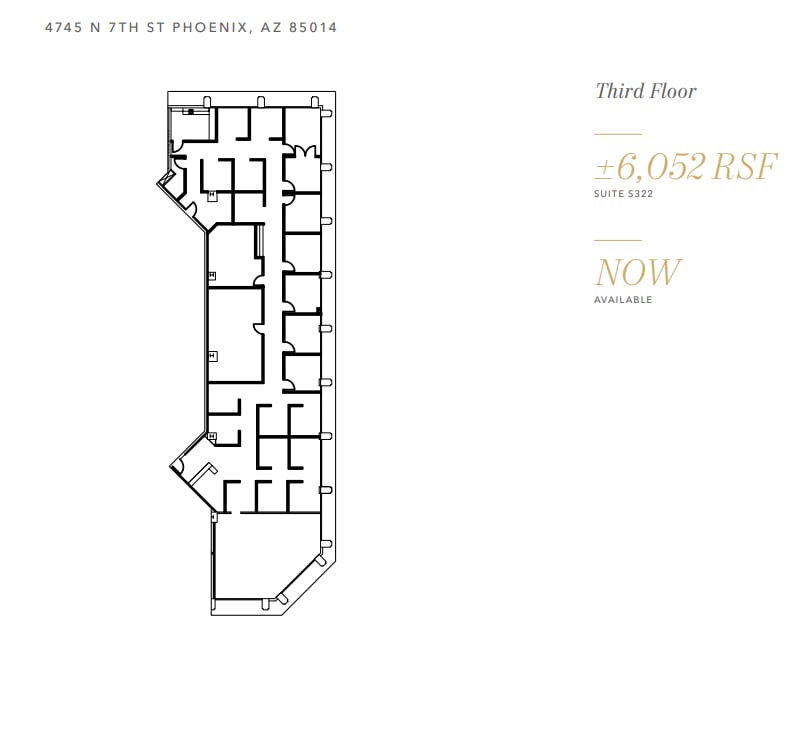 4745 N 7th St, Phoenix, AZ à louer Plan d’étage- Image 1 de 1