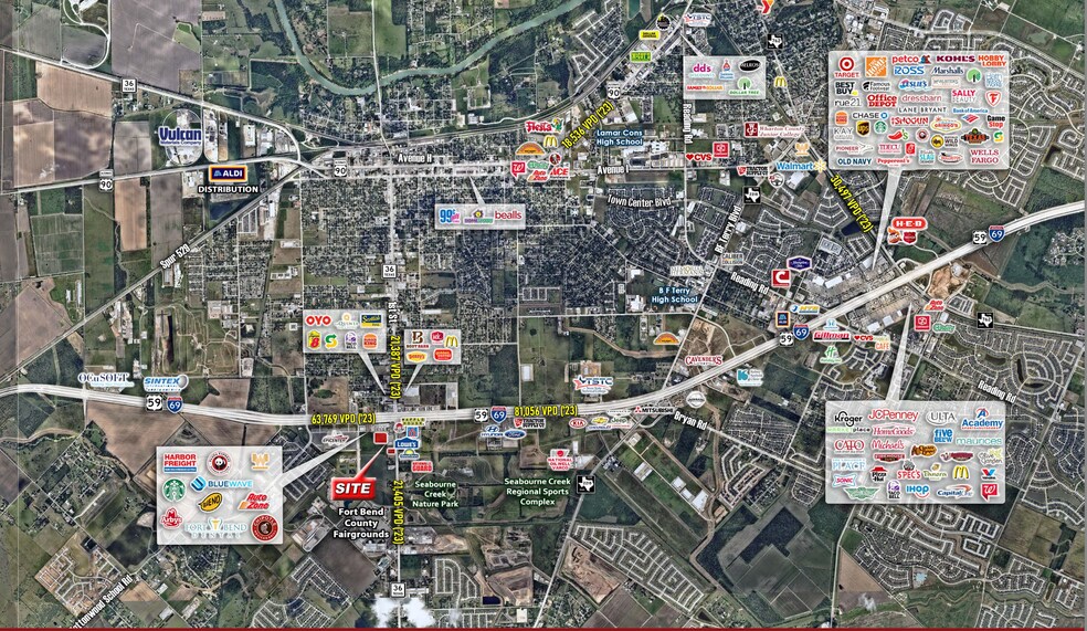 SWC US 59/I-69 & SH 36, Rosenberg, TX à vendre - Aérien - Image 2 de 4