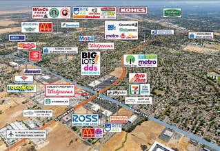 6819 Watt Ave, North Highlands, CA - AERIAL  map view