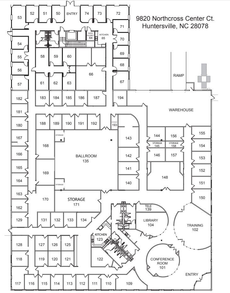 9820 Northcross Center Ct, Huntersville, NC for lease Floor Plan- Image 1 of 1