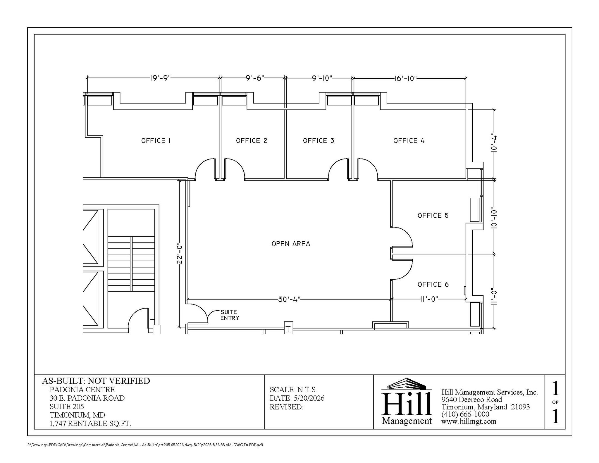30 E Padonia Rd, Timonium, MD for lease Floor Plan- Image 1 of 1