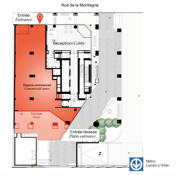 1020-1038 Rue De La Montagne, Montréal, QC for lease - Site Plan - Image 2 of 2