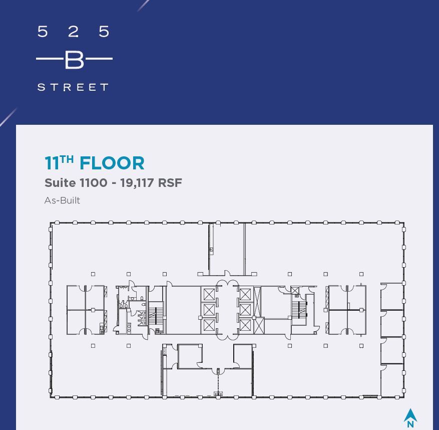 525 B St, San Diego, CA à louer Plan d  tage- Image 1 de 1