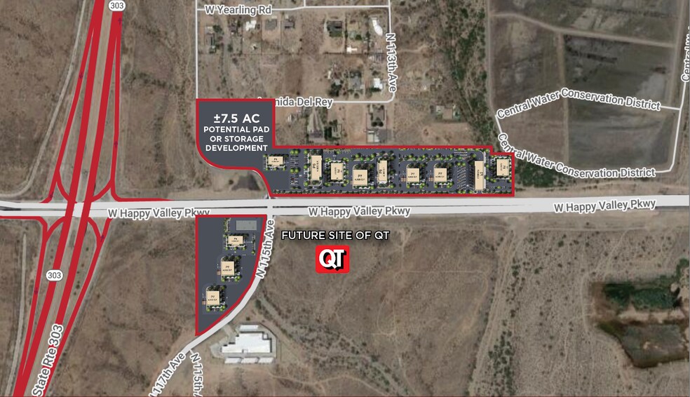 113th Ave & Happy Valley Pky, Peoria, AZ à vendre - Photo du bâtiment - Image 3 de 7