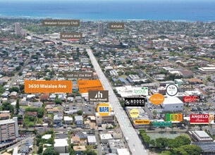 3650 Waialae Ave, Honolulu, HI - AERIAL  map view