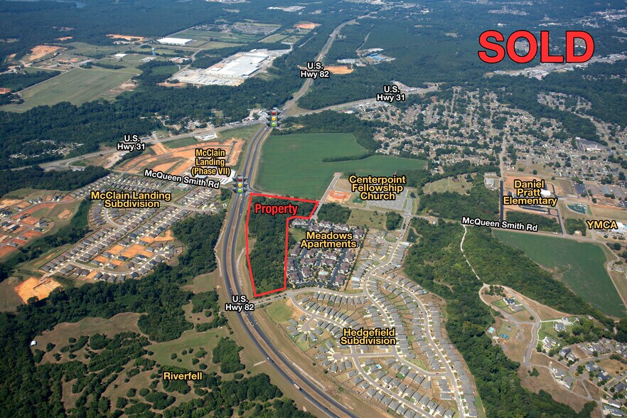 McQueen Smith Rd- 18.34 AC, Prattville, AL à vendre - Aérien - Image 2 de 4