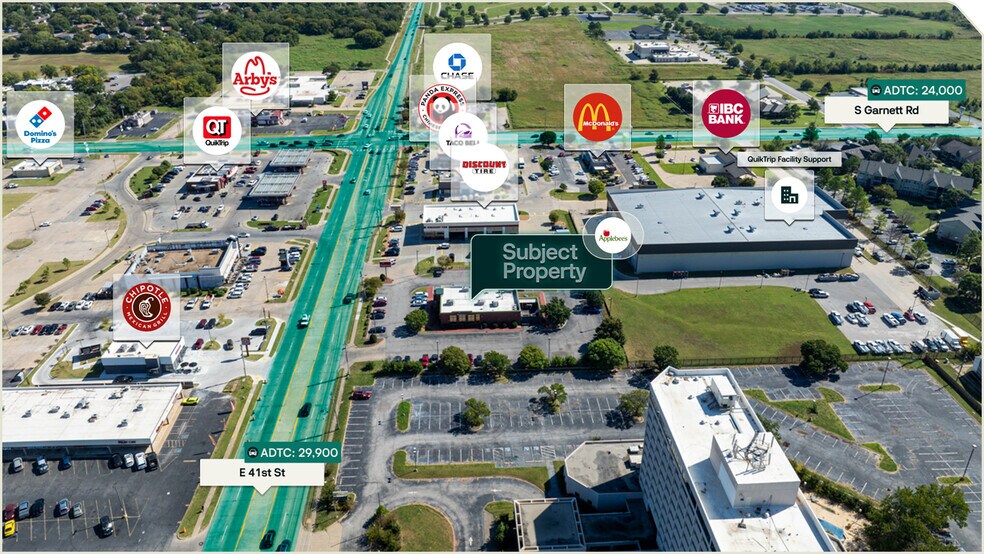 11104 E 41st St, Tulsa, OK à vendre - Aérien - Image 2 de 3