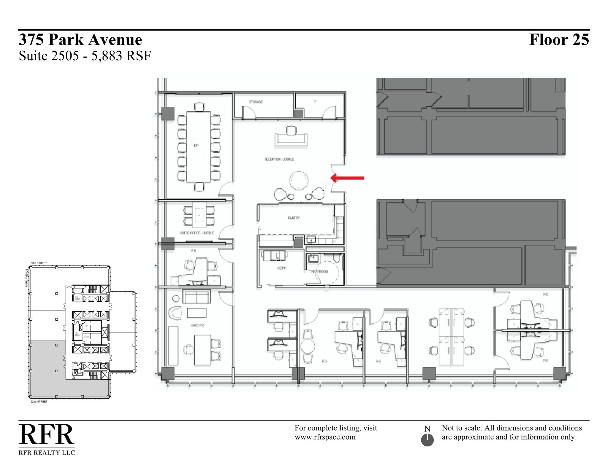 375 Park Ave, New York, NY à louer Plan de site- Image 1 de 1