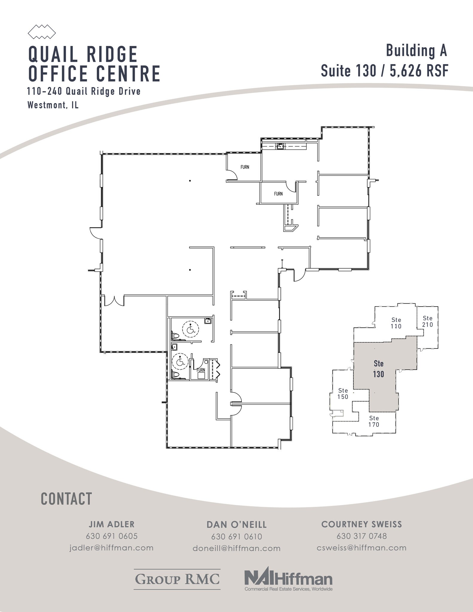 300-490 Quail Ridge Dr, Westmont, IL à louer Plan d’étage- Image 1 de 1
