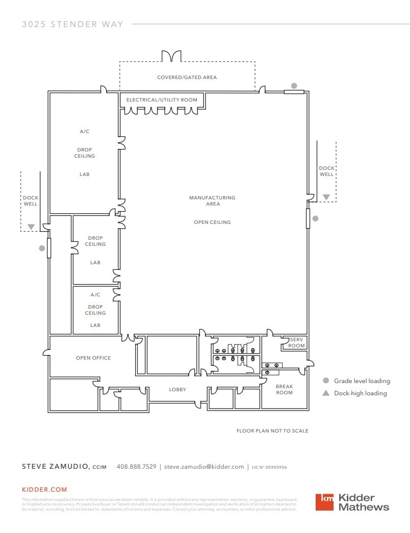 3025 Stender Way, Santa Clara, CA for lease Floor Plan- Image 1 of 7