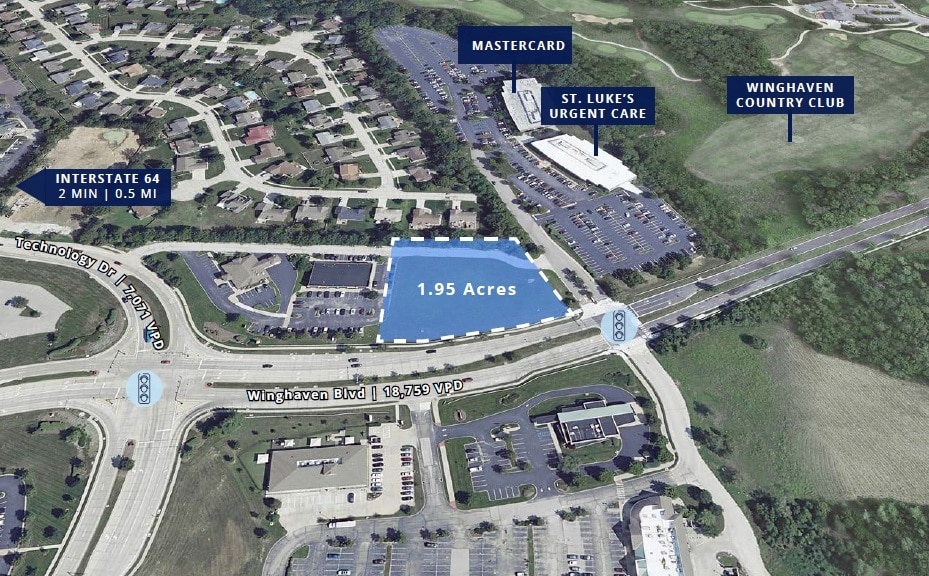 3019-3037 Winghaven Blvd, O'Fallon, MO for lease - Aerial - Image 2 of 4