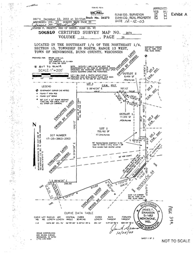 Sunset St, Menomonie, WI à vendre - Plan cadastral - Image 3 de 5