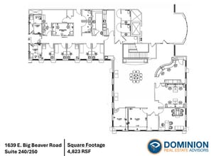 1639 E Big Beaver Rd, Troy, MI for lease Floor Plan- Image 1 of 3