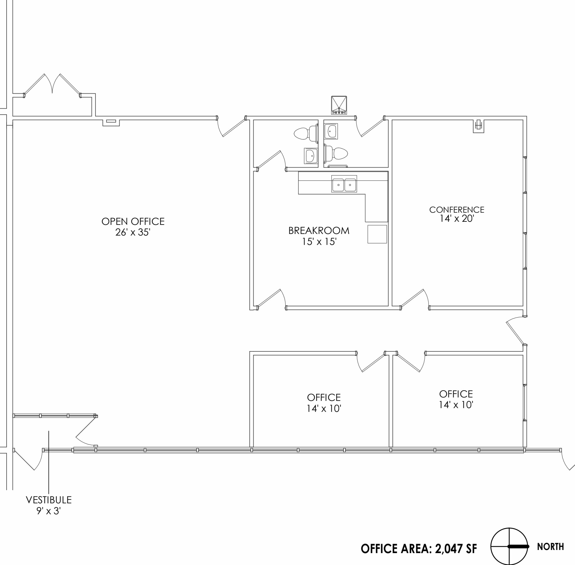 1000 Stevenson Ct, Roselle, IL for lease Floor Plan- Image 1 of 2