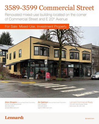 More details for 3589 Commercial St, Vancouver, BC - Retail for Sale