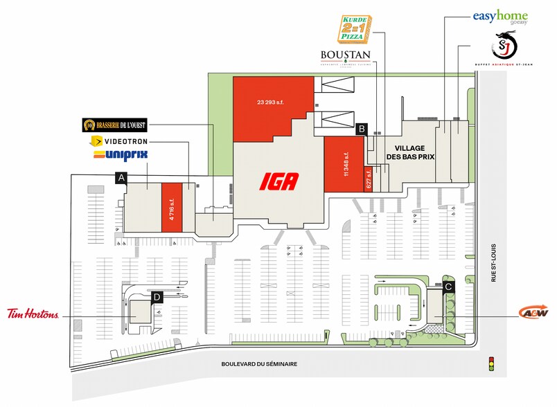 400 Boul du Seminaire, St-Jean, QC à louer - Plan de site - Image 1 de 2