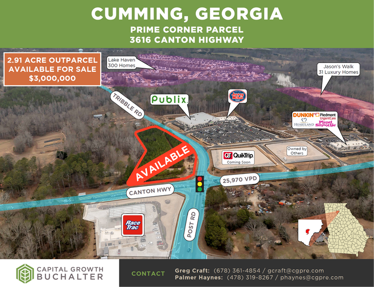 3616 Canton Hwy, Cumming, GA for lease - Aerial - Image 1 of 6