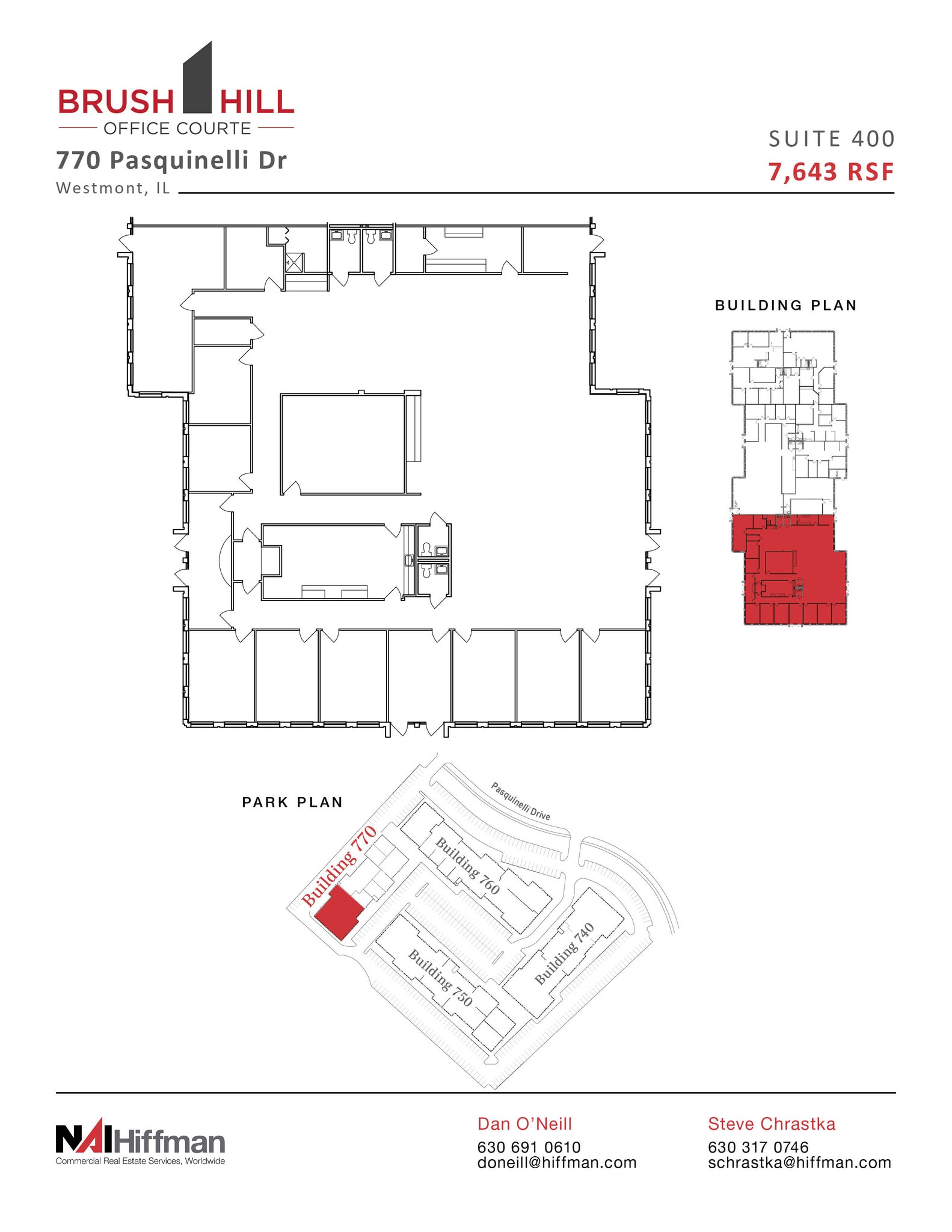 740 Pasquinelli Dr, Westmont, IL for lease Floor Plan- Image 1 of 2
