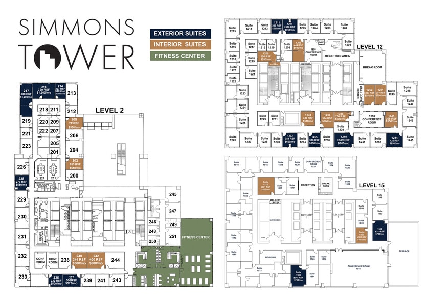425 W Capitol Ave, Little Rock, AR à louer - Plan d’étage - Image 2 de 4