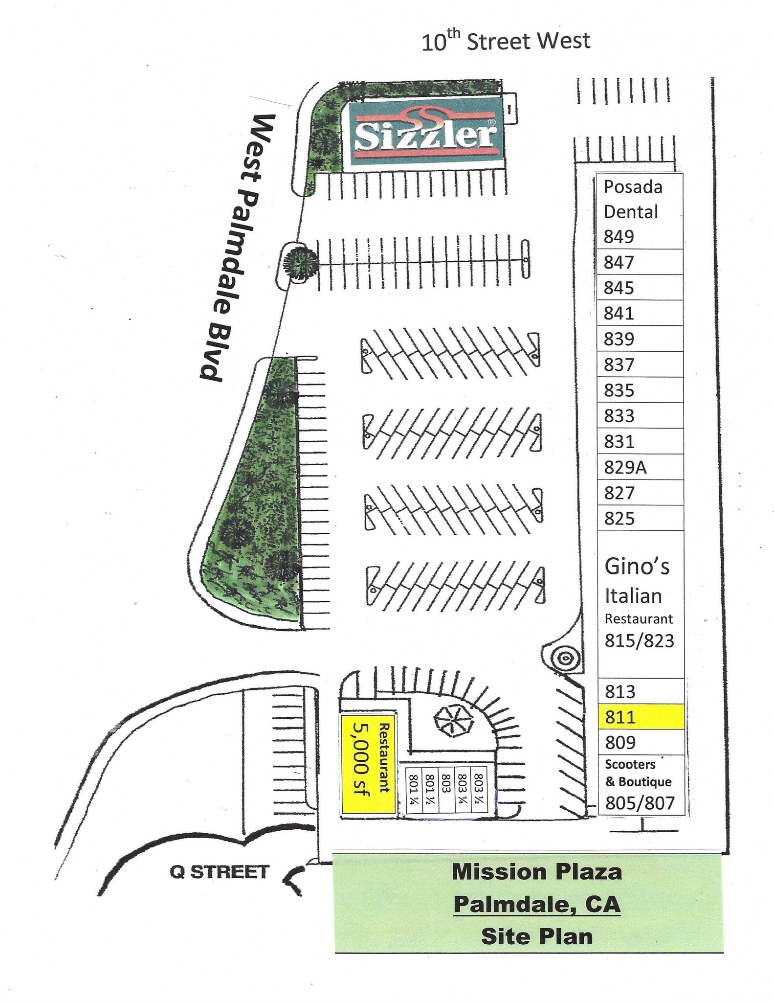 803-805 W Palmdale Blvd, Palmdale, CA for lease Floor Plan- Image 1 of 1
