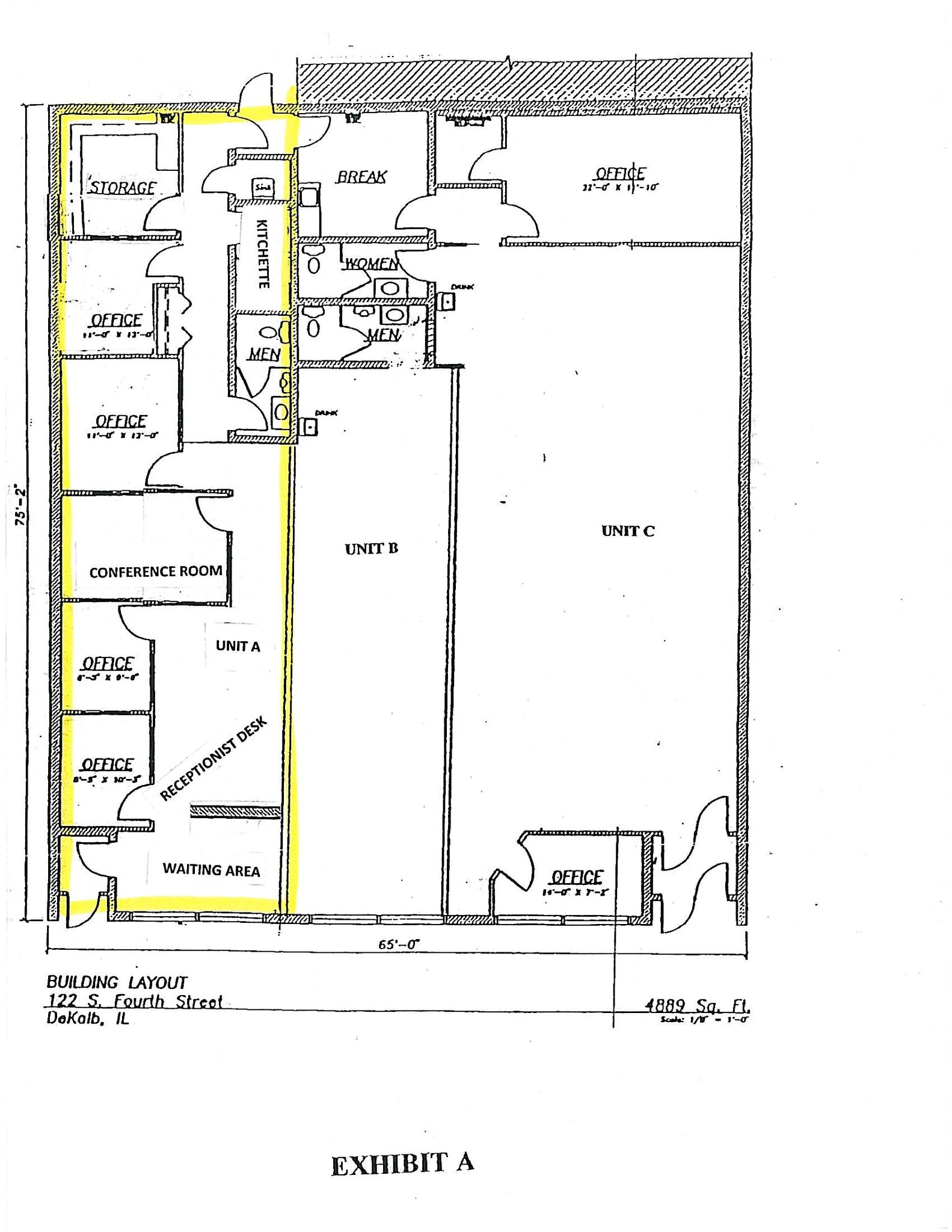 126 S 4th St, Dekalb, IL à louer Plan d’étage- Image 1 de 1