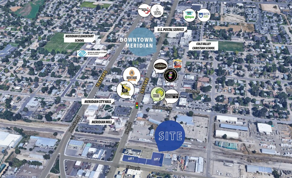 NEC N Main St, Meridian, ID à vendre - Aérien - Image 3 de 4