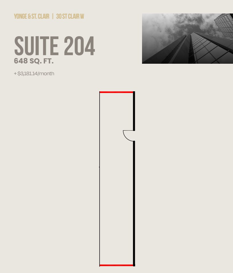 30 St Clair Ave W, Toronto, ON for lease Floor Plan- Image 1 of 1