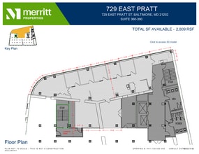 729 E Pratt, Baltimore, MD for lease Floor Plan- Image 1 of 1