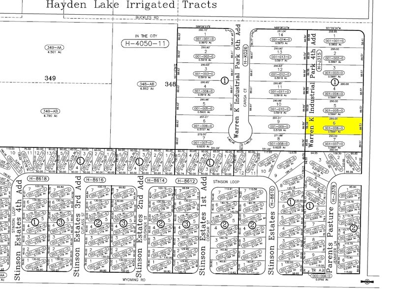 11445 N Reed Rd, Hayden, ID à vendre - Plan cadastral - Image 3 de 3