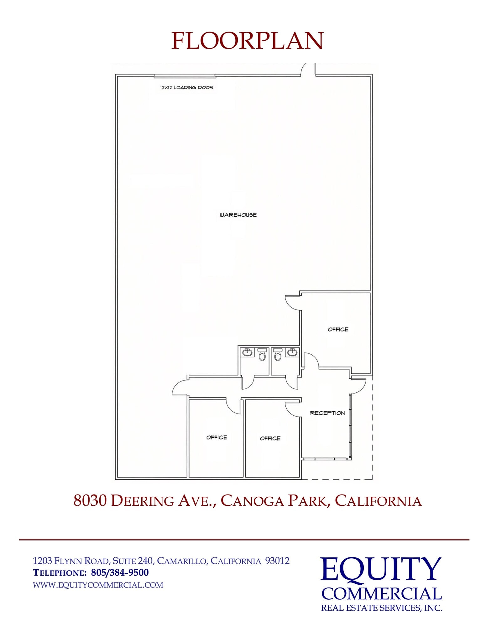 8030-8040 Deering Ave, Canoga Park, CA à louer Plan de site- Image 1 de 2