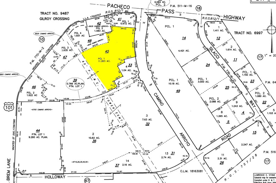 6965 Camino Arroyo, Gilroy, CA for lease - Plat Map - Image 2 of 5