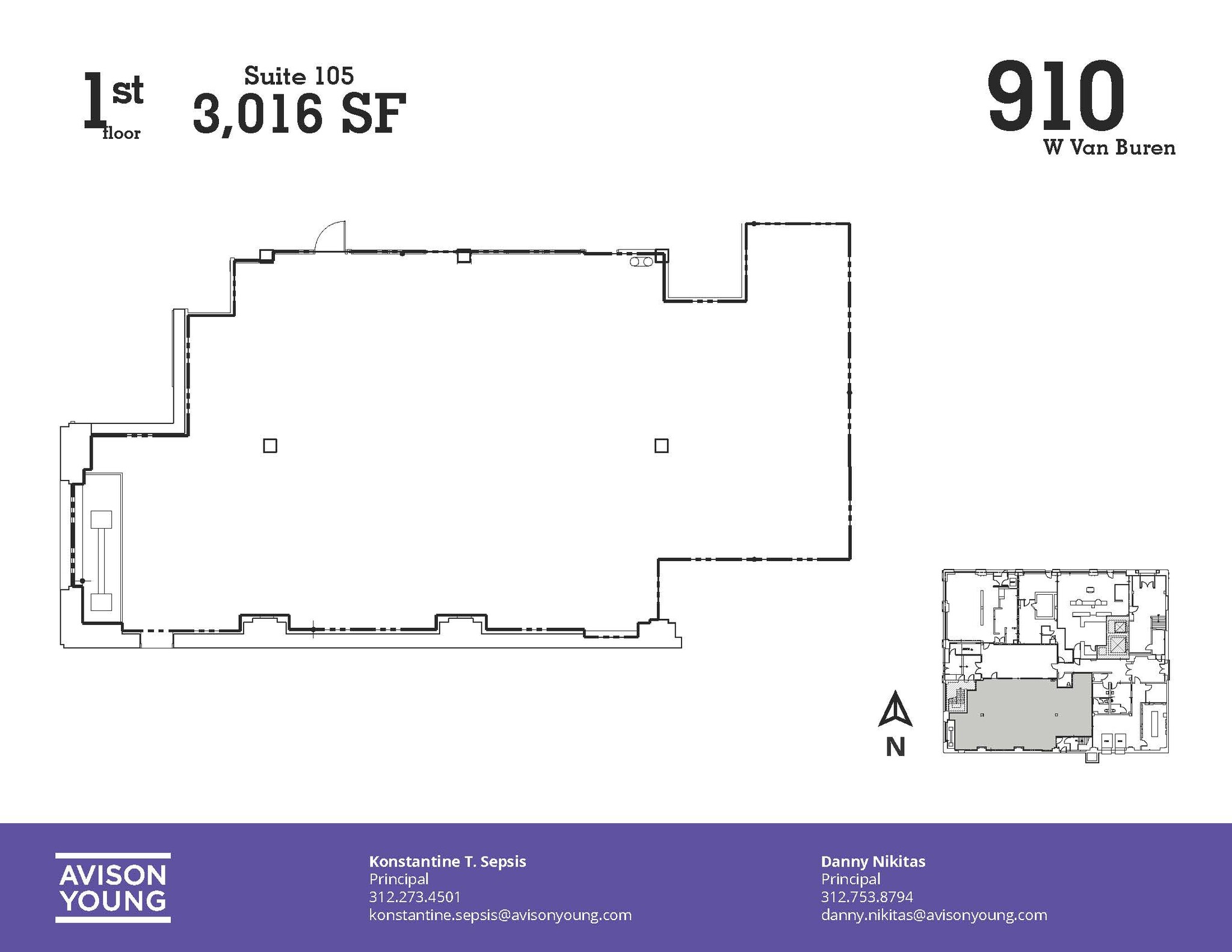 910 W Van Buren St, Chicago, IL à louer Plan d  tage- Image 1 de 1