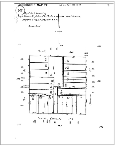 1217 Lincoln, Alameda, CA à vendre - Plan cadastral - Image 3 de 3