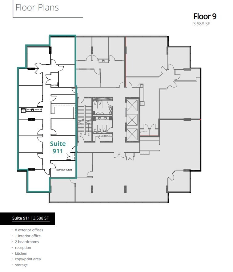 910 7th Ave SW, Calgary, AB à louer Plan d’étage- Image 1 de 1