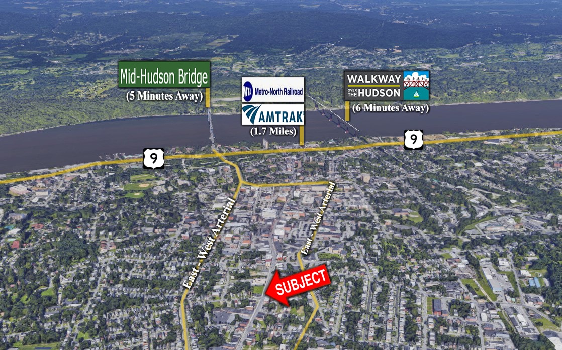 504-514 Main St, Poughkeepsie, NY for sale Aerial- Image 1 of 6