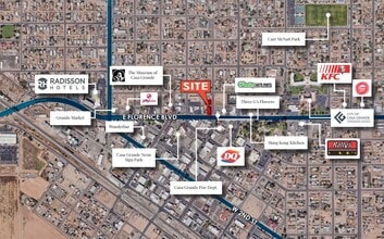 116-118 E Florence Blvd, Casa Grande, AZ - Aerial  map view