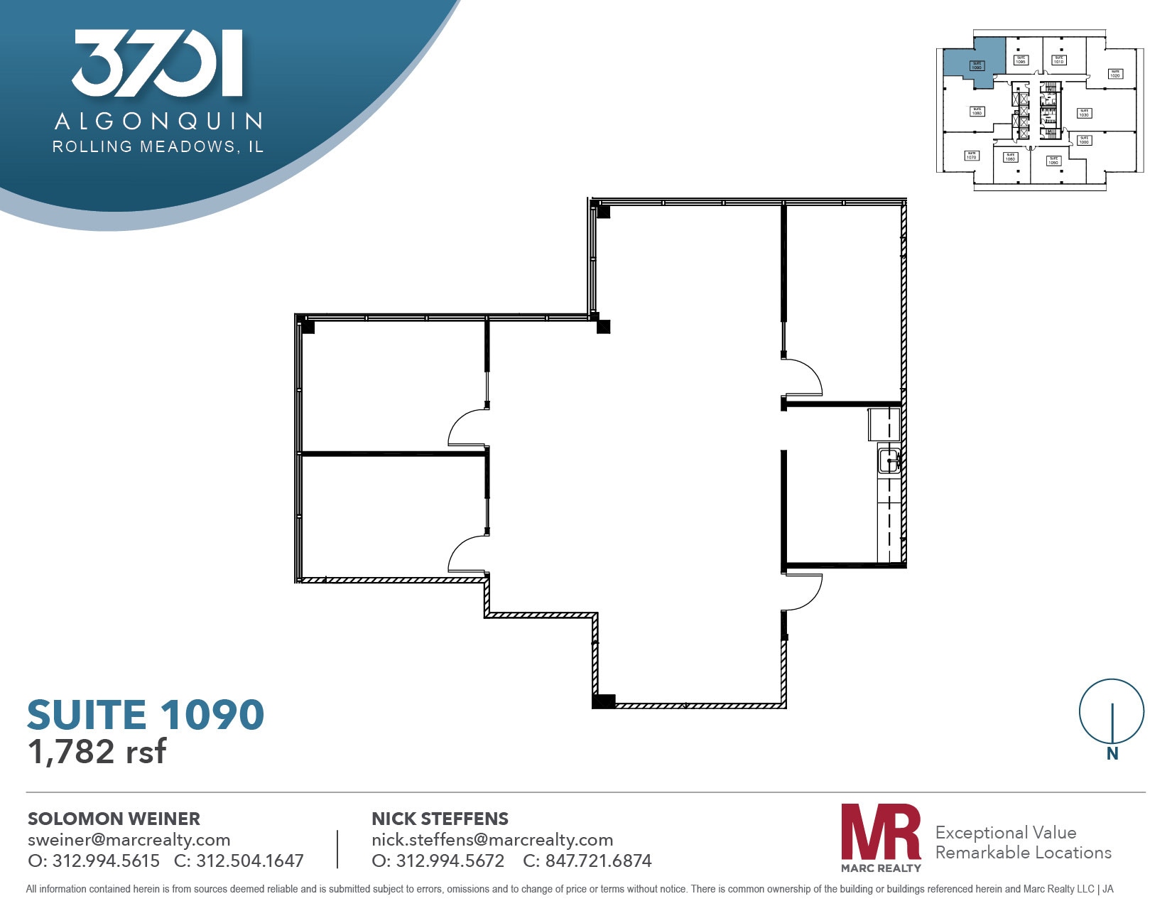 3701 Algonquin Rd, Rolling Meadows, IL à louer Plan d’étage- Image 1 de 1