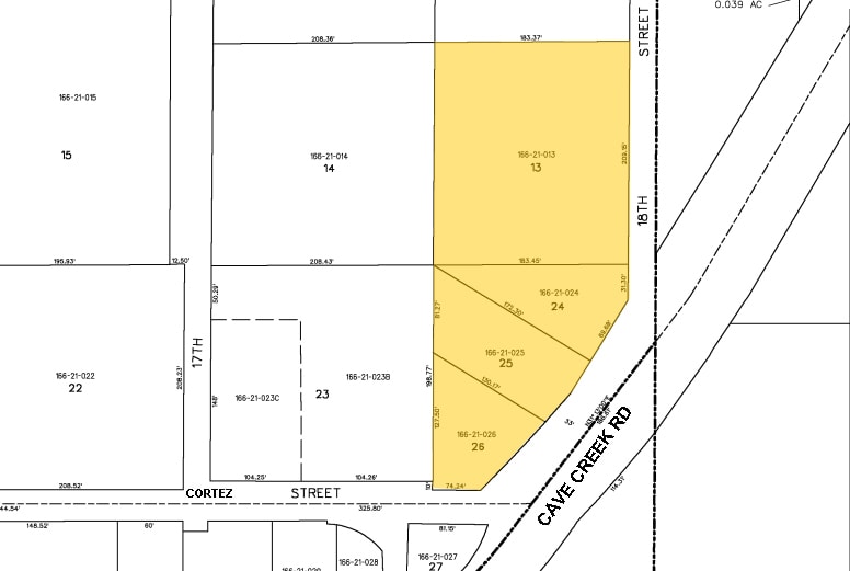 11460 N Cave Creek Rd, Phoenix, AZ for lease - Plat Map - Image 2 of 6