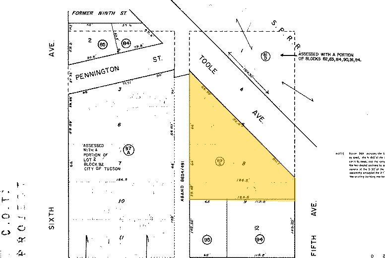 345 E Toole Ave, Tucson, AZ à louer - Plan cadastral - Image 2 de 7