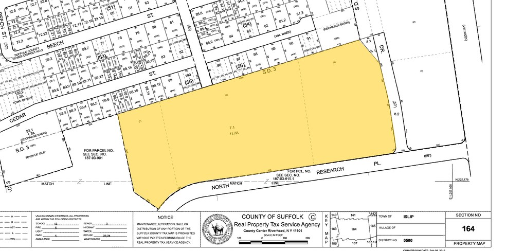 555 N Research Pl, Central Islip, NY à louer - Plan cadastral - Image 2 de 8