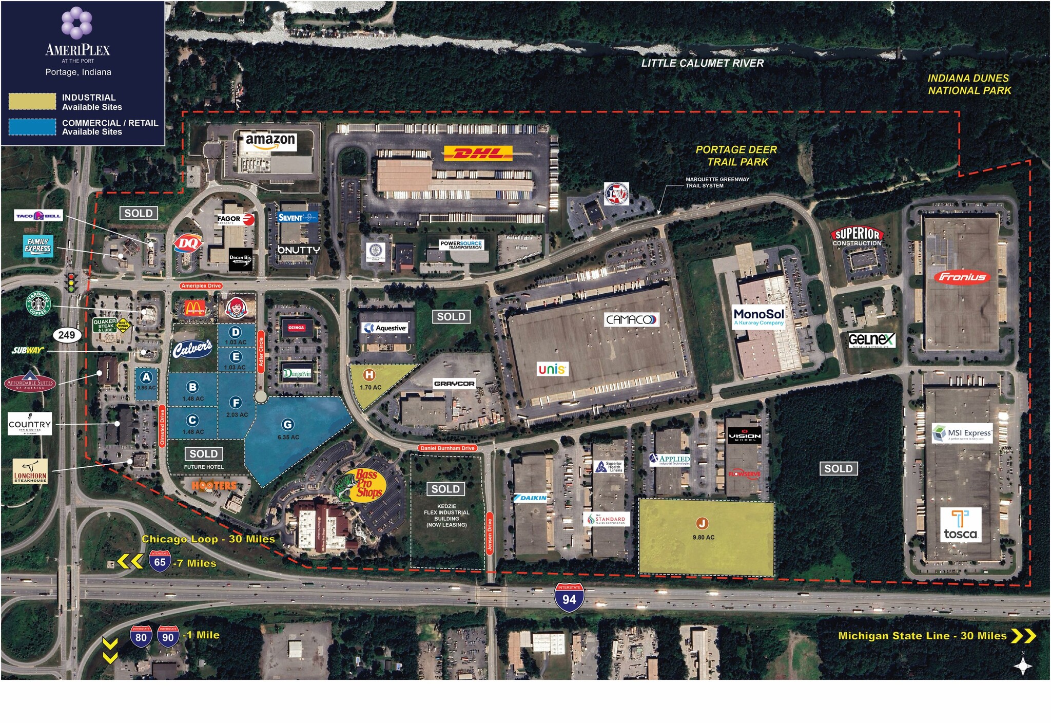 I-94 & SR 249, Portage, IN for sale Site Plan- Image 1 of 3