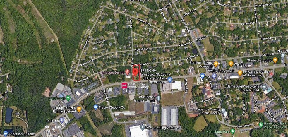 5374 NC Highway 49 S, Harrisburg, NC à vendre - Aérien - Image 2 de 3
